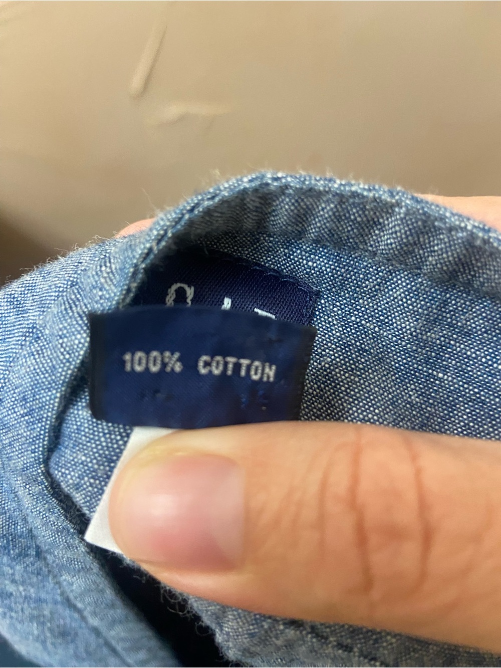 GAP Blue Chambray Spaghetti-Strap Mini Dress - Picture 5 of 5